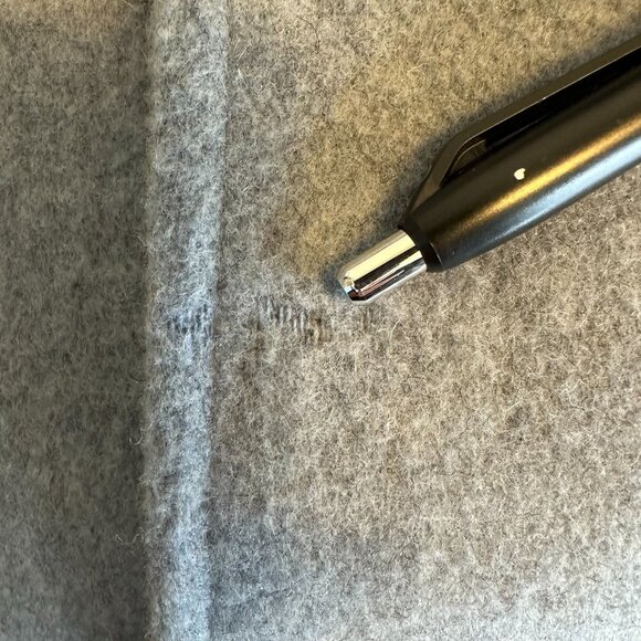 London Fog Womens Wool Blend Gray Long Sleeve Lined Coat Size 16 FLAW - Picture 13 of 13